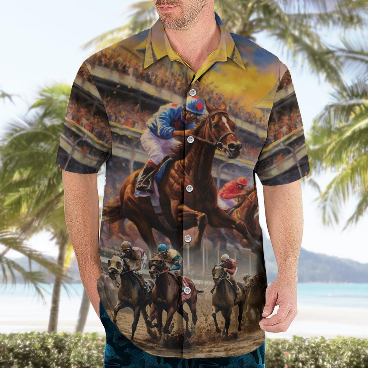 Kentucky Hosts Horse Races Watercolor Hawaiian Shirt - Wonder Print Shop