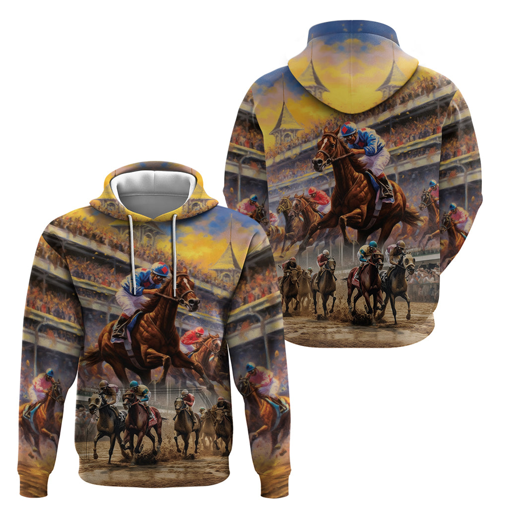 Kentucky Hosts Horse Races Watercolor Hoodie - Wonder Print Shop