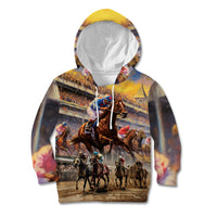 Kentucky Hosts Horse Races Watercolor Kid Hoodie - Wonder Print Shop