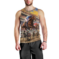 Kentucky Hosts Horse Races Watercolor Men Tank Top - Wonder Print Shop