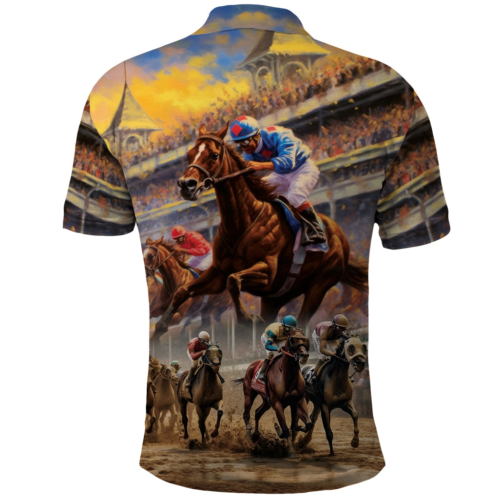Kentucky Hosts Horse Races Watercolor Polo Shirt - Wonder Print Shop