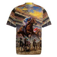 Kentucky Hosts Horse Races Watercolor Rugby Jersey - Wonder Print Shop