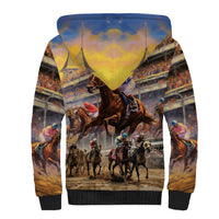 Kentucky Hosts Horse Races Watercolor Sherpa Hoodie - Wonder Print Shop