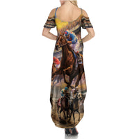 Kentucky Hosts Horse Races Watercolor Summer Maxi Dress - Wonder Print Shop
