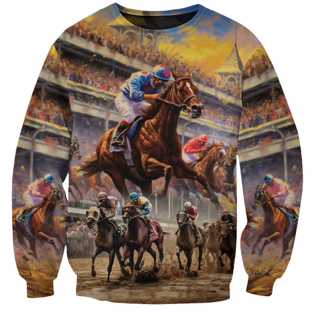 Kentucky Hosts Horse Races Watercolor Sweatshirt - Wonder Print Shop