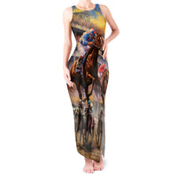 Kentucky Hosts Horse Races Watercolor Tank Maxi Dress - Wonder Print Shop
