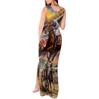 Kentucky Hosts Horse Races Watercolor Tank Maxi Dress - Wonder Print Shop