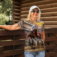 Kentucky Hosts Horse Races Watercolor Women Polo Shirt - Wonder Print Shop