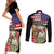 Kentucky Horseshoe Racing Rose Couples Matching Short Sleeve Bodycon Dress and Long Sleeve Button Shirt Grunge American Flag Vintage Style - Wonder Print Shop