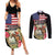 Kentucky Horseshoe Racing Rose Couples Matching Summer Maxi Dress and Long Sleeve Button Shirt Grunge American Flag Vintage Style - Wonder Print Shop