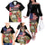 Kentucky Horseshoe Racing Rose Family Matching Off The Shoulder Long Sleeve Dress and Hawaiian Shirt Grunge American Flag Vintage Style - Wonder Print Shop