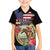 Kentucky Horseshoe Racing Rose Family Matching Off The Shoulder Long Sleeve Dress and Hawaiian Shirt Grunge American Flag Vintage Style - Wonder Print Shop