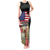 Kentucky Horseshoe Racing Rose Tank Maxi Dress Grunge American Flag Vintage Style - Wonder Print Shop
