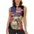 Kentucky Horseshoe Racing Rose Women Sleeveless Polo Shirt Grunge American Flag Vintage Style - Wonder Print Shop