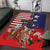 Kentucky Horses Racing Area Rug Roses Road with US Flag Style