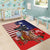 Kentucky Horses Racing Area Rug Roses Road with US Flag Style