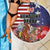 Kentucky Horses Racing Beach Blanket Roses Road with US Flag Style