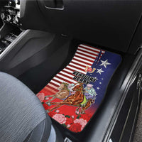 Kentucky Horses Racing Car Mats Roses Road with US Flag Style