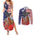 Kentucky Horses Racing Couples Matching Summer Maxi Dress and Long Sleeve Button Shirt Roses Road with US Flag Style