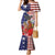 Kentucky Horses Racing Family Matching Mermaid Dress and Hawaiian Shirt Roses Road with US Flag Style