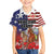 Kentucky Horses Racing Family Matching Off The Shoulder Long Sleeve Dress and Hawaiian Shirt Roses Road with US Flag Style