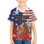 Kentucky Horses Racing Family Matching Off Shoulder Maxi Dress and Hawaiian Shirt Roses Road with US Flag Style