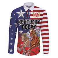 Kentucky Horses Racing Family Matching Puletasi and Hawaiian Shirt Roses Road with US Flag Style