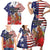 Kentucky Horses Racing Family Matching Short Sleeve Bodycon Dress and Hawaiian Shirt Roses Road with US Flag Style