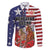 Kentucky Horses Racing Family Matching Short Sleeve Bodycon Dress and Hawaiian Shirt Roses Road with US Flag Style