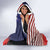 Kentucky Horses Racing Hooded Blanket Roses Road with US Flag Style