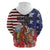 Kentucky Horses Racing Hoodie Roses Road with US Flag Style