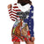 Kentucky Horses Racing Hoodie Dress Roses Road with US Flag Style