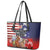 Kentucky Horses Racing Leather Tote Bag Roses Road with US Flag Style