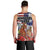 Kentucky Horses Racing Men Tank Top Roses Road with US Flag Style