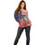 Kentucky Horses Racing Off Shoulder Sweater Roses Road with US Flag Style