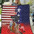 Kentucky Horses Racing Quilt Roses Road with US Flag Style