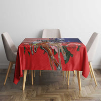 Kentucky Horses Racing Tablecloth Roses Road with US Flag Style
