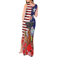 Kentucky Horses Racing Tank Maxi Dress Roses Road with US Flag Style