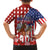 Kentucky Horses Racing Family Matching Off The Shoulder Long Sleeve Dress and Hawaiian Shirt US Flag Grunge and Diamond Pattern Red Color