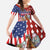 Kentucky Horses Racing Family Matching Summer Maxi Dress and Hawaiian Shirt US Flag Grunge and Diamond Pattern Red Color
