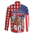 Kentucky Horses Racing Family Matching Summer Maxi Dress and Hawaiian Shirt US Flag Grunge and Diamond Pattern Red Color