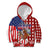 Kentucky Horses Racing Kid Hoodie US Flag Grunge and Diamond Pattern Red Color