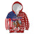 Kentucky Horses Racing Kid Hoodie US Flag Grunge and Diamond Pattern Red Color