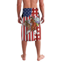 Kentucky Horses Racing Lavalava US Flag Grunge and Diamond Pattern Red Color