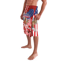 Kentucky Horses Racing Lavalava US Flag Grunge and Diamond Pattern Red Color