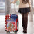 Kentucky Horses Racing Luggage Cover US Flag Grunge and Diamond Pattern Red Color