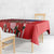 Kentucky Horses Racing Tablecloth US Flag Grunge and Diamond Pattern Red Color