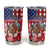 Kentucky Horses Racing Tumbler Cup US Flag Grunge and Diamond Pattern Red Color