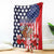 Kentucky Horses Racing Blanket US Flag Grunge and Dot Pattern Blue Color