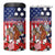 Kentucky Horses Racing 4 in 1 Can Cooler Tumbler US Flag Grunge and Dot Pattern Blue Color